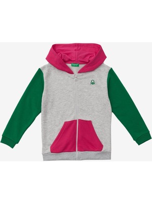 United Colors Of Benetton Kız Çocuk Kapüşonlu Sweatshirt