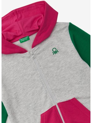 United Colors Of Benetton Kız Çocuk Kapüşonlu Sweatshirt