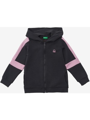 United Colors Of Benetton Kız Çocuk Kapüşonlu Sweatshirt