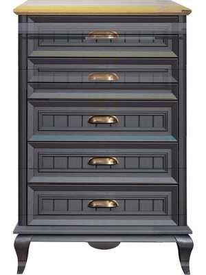 Kelebek Angelic Dark Dar Şifonyer