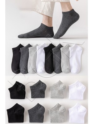 Bgk Unisex 8 Çift Pamuklu Basic Derbili Çorap