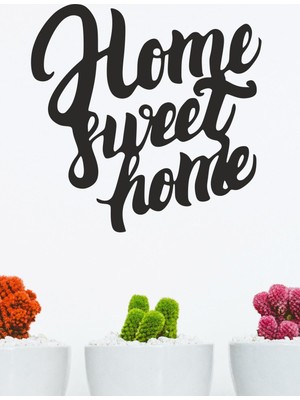 ''home Sweet Home'' Duvar Dekoru - Süsü, Ahşap Dekoratif Tablo