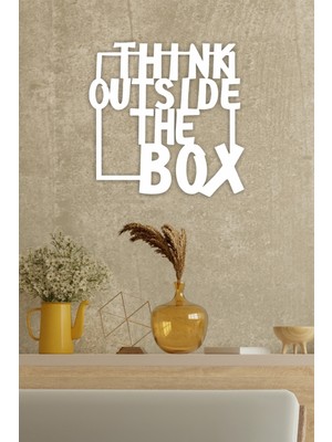 "think Outside The Box" Duvar Dekoru - Süsü, Ahşap Dekoratif Tablo
