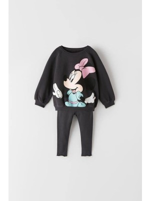 Yiğit Butik Minnie Baskılı Kız Çocuk Takım