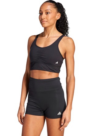 adidas Believe This 3-stripes Rib Kadın Siyah Sporcu Sütyeni