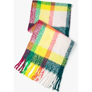 Çok Renkli Atkı Yumuşak Dokulu Püsküllü