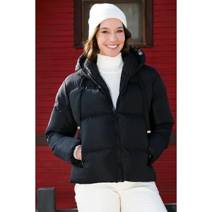 Cepli Kapüşonlu Regular Fit Şişme Mont Bayan Mont 640Y002