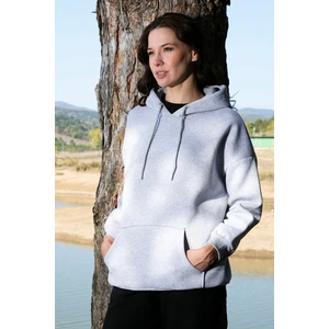 Regular Fit Pamuklu Kapüşonlu Yaka Şardonlu Kışlık Sweat Bayan SWEAT 5863854