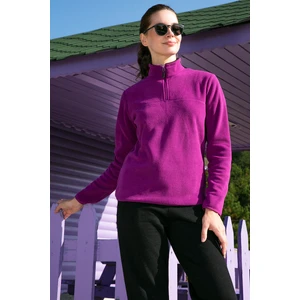 Slim Fit Yumuşak Dokulu Anti-Pilling Tüylenme Yapmayan Yarım Fermuarlı Polar Bayan POLAR 5907000