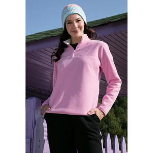 Slim Fit Yumuşak Dokulu Anti-Pilling Tüylenme Yapmayan Yarım Fermuarlı Polar Bayan POLAR 5907000