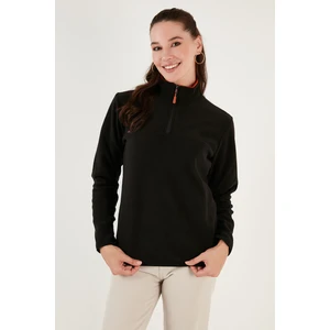 Slim Fit Yumuşak Dokulu Anti-Pilling Tüylenme Yapmayan Yarım Fermuarlı Polar Bayan POLAR 5907000
