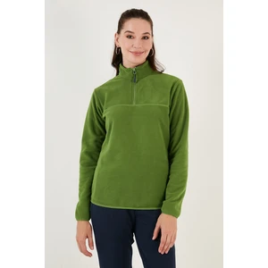 Slim Fit Yumuşak Dokulu Anti-Pilling Tüylenme Yapmayan Yarım Fermuarlı Polar Bayan POLAR 5907000