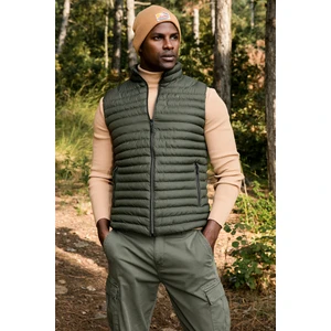 Slim Fit Suya ve Rüzgara Dayanıklı Dik Yaka Konforlu Şişme Yelek Erkek Yelek 649020