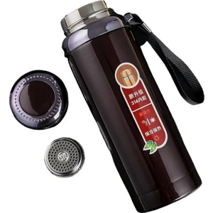 Paslanmaz Çelik Saplar Büyük Kapasiteli Spor Su Şişesi Termos Bardak (Yurt Dışından)