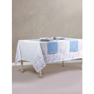 Cotton Box Baskılı Masa Örtüsü Seti Neva Gri 180X230