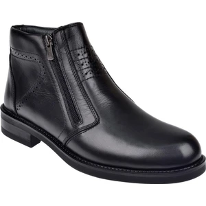 Hakiki Deri Klasik Erkek Bot FOR-PİEL   SİYAH