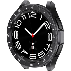 Galaxy Watch 6 Classic 43MM Uyumlu Spor Tasarımlı Sert Kasa ve Ekran Koruyucu Siyah