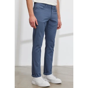 Altınyıldız Classics Erkek Petrol Slim Fit Dar Kesim 5 Cep Armürlü Esnek Pantolon