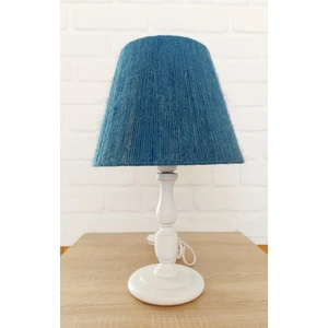 Retro Now Perge Beyaz Ahşap Ayaklı Abajur