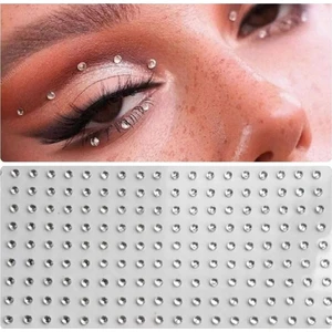 Trend Collection Yuvarlak Incili Model Işıltılı Yüz ve Vücut Taşı Sticker Kristal Yüz Taşları (200 Adet)