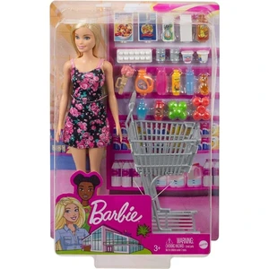 Supermarkette Oyun Seti - Barbie ve Alışveriş Arabası