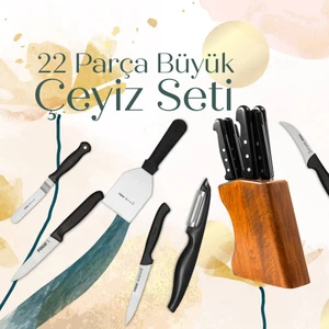 Çeyizlik Bıçak Seti Büyük - 22 Parça