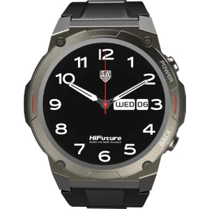 FutureGo Mix2 Bluetooth 5.2 IP68 Su Geçirmez AMOLED Ekran 1.43 inç Arama Özellikli iOS&Android Uyumlu Nabız Spor Kan Oksijen Takibi 36mm Akıllı Saat Siyah