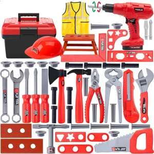 Love Home Çocuk Alet Kutusu Bebek Simülasyon Aracı Onarım Aracı Elektrikli Matkap Tornavida Aracı Ev Oyuncak 56 Set (Yurt Dışından)