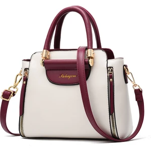 Yaowei HB Katlanabilir Çanta Kadın Yeni Moda Kontrast Çanta Büyük Kapasiteli Tek Omuz Crossbody Çanta Modaya Uygun (Yurt Dışından)
