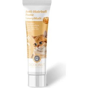 LoveyMalt Kediler Için Tüy Yumağı Önleyici ve Giderici Malt Besin Takviyesi, Doğal Balkabağı, 100 gr