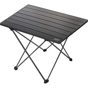 Full Alüminyum Katlanır Kamp Masası, Piknik, Plaj, Ourdoor Hafif Kamp Masası Orta Boy - Siyah