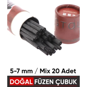 Vox Art Doğal Kömür Füzen Çubuk - 20 Adet 5-7 mm Kalınlıkta