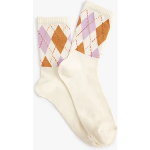 Soket Çorap Geometrik Desenli
