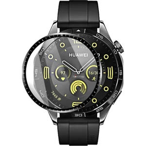 Novstrap Huawei Watch Gt4 46MM ile Uyumlu Ekran Koruyucu Nano Esnek Cam Tam Kaplayan Ppm