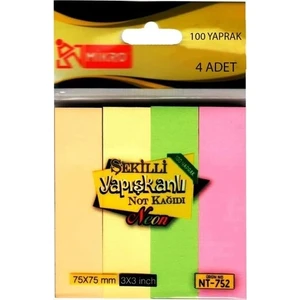 NT-752 Yapışkanlı Not Kağıdı 100 Yaprak 75 x 75 mm