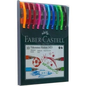 Faber Castell 1425 Tükenmez Kalem 10 Renk