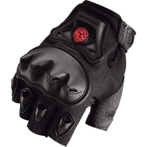 MC29D Yarım Eldiven Siyah Hava Alabilir Kumaş ve Sert Koruma ile Yaz Kullanımı İçin