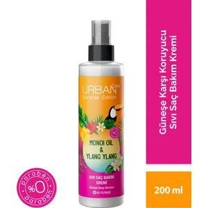 URBAN Care Summer-Monoi Yağı&Ylang Ylang Güneş Koruyucu Sıvı Saç Bakım Kremi-Vegan-200ML