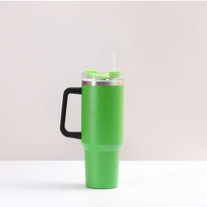 304 Paslanmaz Çelik Buz Bardağı Açık Büyük Kapasiteli Termos Bardak Soğuk Tutmak Için Saman Saplı 40OZ Araba Bardağı (Yurt Dışından)