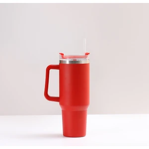 304 Paslanmaz Çelik Buz Bardağı Açık Büyük Kapasiteli Termos Bardak Soğuk Tutmak Için Saman Saplı 40OZ Araba Bardağı (Yurt Dışından)
