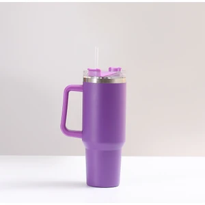 304 Paslanmaz Çelik Buz Bardağı Açık Büyük Kapasiteli Termos Bardak Soğuk Tutmak Için Saman Saplı 40OZ Araba Bardağı (Yurt Dışından)