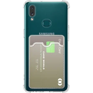 Case World Caseworld Samsung Galaxy A10S Kapak Kamera Korumalı Kartlıklı Darbe Emici Özellikli Şeffaf Silikon Kılıf