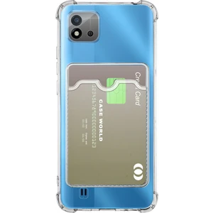 Case World Caseworld Realme C11 Kapak Kamera Korumalı Kartlıklı Darbe Emici Özellikli Şeffaf Silikon Kılıf