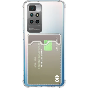 Case World Caseworld Xiaomi Redmi 10 Kapak Kamera Korumalı Kartlıklı Darbe Emici Özellikli Şeffaf Silikon Kılıf