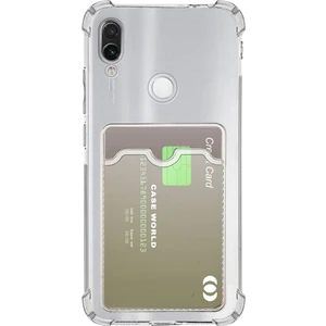 Case World Caseworld Xiaomi Redmi Note 7 Pro Kapak Kamera Korumalı Kartlıklı Darbe Emici Özellikli Şeffaf Silikon Kılıf