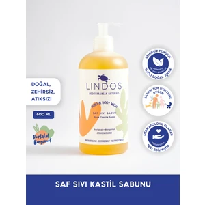 Çok Amaçlı Doğal Bitkisel Kastil Sabunu Portakal Bergamot Kokulu Antibakteriyel Banyo Sabun 0,6L