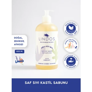 Çok Amaçlı Doğal Bitkisel Sıvı Kastil Sabunu Lavanta Kokulu Antibakteriyel Banyo Sabun 600 ml