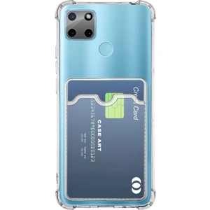 Caseart Realme C21Y Kapak Kamera Korumalı Kartlıklı Darbe Emici Özellikli Şeffaf Silikon Kılıf