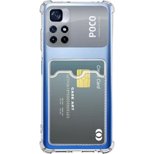 Caseart Xiaomi Poco X4 Pro Kapak Kamera Korumalı Kartlıklı Darbe Emici Özellikli Şeffaf Silikon Kılıf