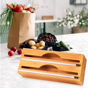 Mehay Home Bambu Streç ve Folyo Kesici, Bambu Streçlik ve Folyo Kesici 2 Bölmeli